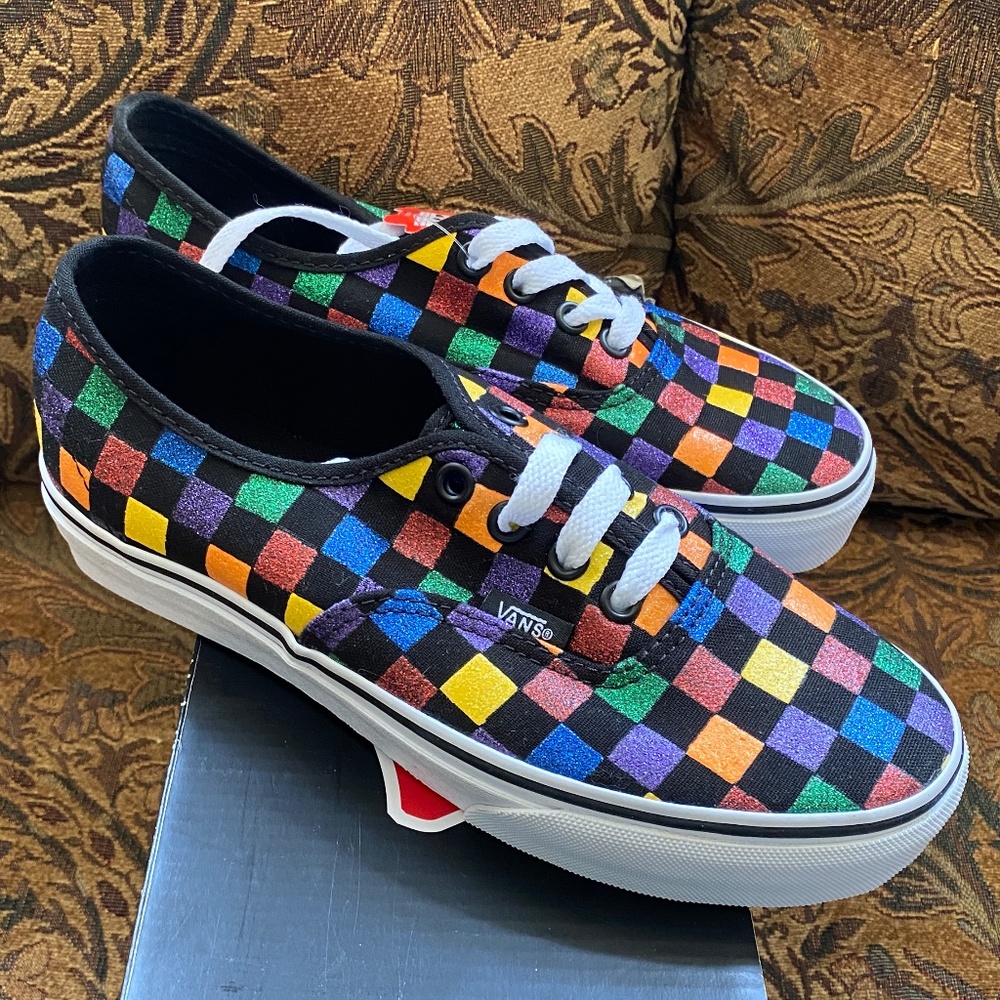 ✨NWT Vans Authentic Glitter Check sneakers